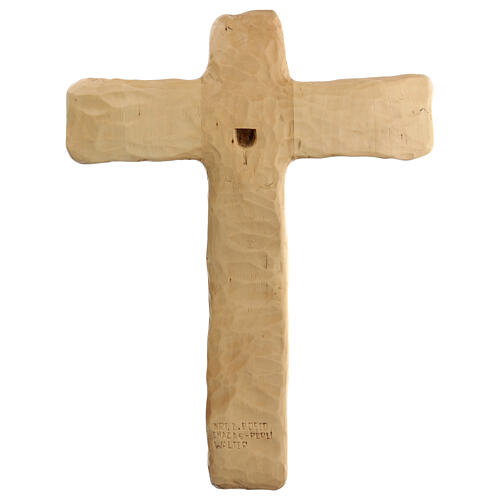 Handmade crucifix in lenga wood 35x25x5 cm 6