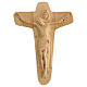 Crucifix made of lenga wood with Jesus Christ and the Virgin Mary. Dimensions 35x24x4 cm s1