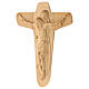 Crucifix made of lenga wood with Jesus Christ and the Virgin Mary. Dimensions 35x24x4 cm s4