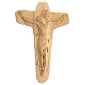 Crucifix en bois Vierge soutenant Jésus 35x25x5 cm Mato Grosso s3