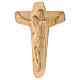 Wooden Crucifix Mary holding Jesus 35x25x5 cm s4