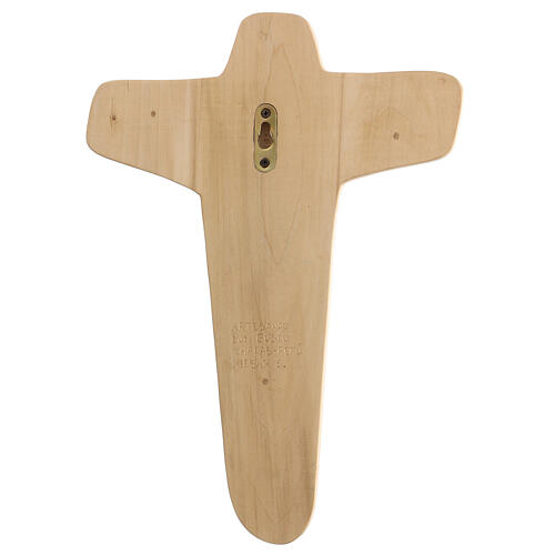 Crucifix made of lenga wood with Jesus Christ and the Virgin Mary. Dimensions 35x25x5 cm 6