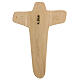 Crucifix made of lenga wood with Jesus Christ and the Virgin Mary. Dimensions 35x25x5 cm s6