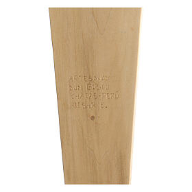 Crucifix Sainte Vierge soutenant Christ bois couleurs à l'huile 35x25x5 cm Mato Grosso s5