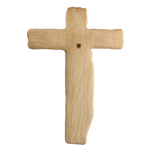 Crucifix made of lenga wood with Jesus Christ and the Virgin Mary. Dimensions 50x35x5 cm 6