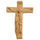 Crucifix made of lenga wood with Jesus Christ and the Virgin Mary. Dimensions 50x35x5 cm s1