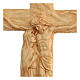 Crucifix made of lenga wood with Jesus Christ and the Virgin Mary. Dimensions 50x35x5 cm s2
