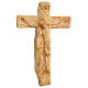 Crucifix made of lenga wood with Jesus Christ and the Virgin Mary. Dimensions 50x35x5 cm s3
