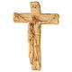 Crucifix made of lenga wood with Jesus Christ and the Virgin Mary. Dimensions 50x35x5 cm s4