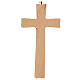 Natural wood crucifix with metallic body of Christ 20 cm s3