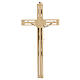 Cut-out wood crucifix with metallic body of Christ 25 cm s3