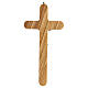 Crucifix arrondi bois olivier corps métal 25 cm s3