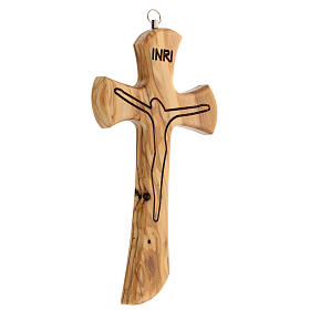 Olivewood crucifix of 20 cm