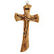 Crucifix bois olivier 20 cm s1