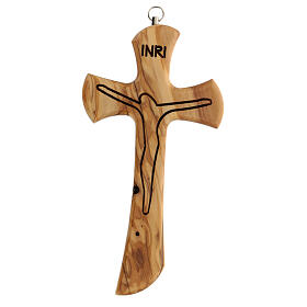 Crucifixo de madeira de oliveira 20 cm