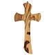 Crucifixo de madeira de oliveira 20 cm s3