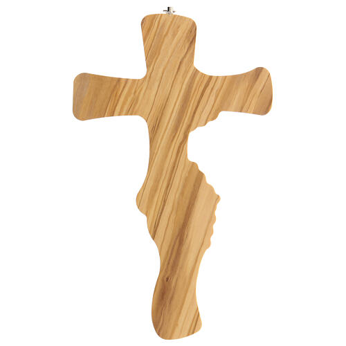 Crucifix de l'amitié bois olivier 28 cm 3