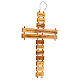 Cross with Our Father prayer in olive wood 40 cm s3