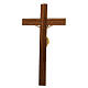 Crucifix bois noyer corps résine 40 cm s4