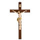 Dark ash wood crucifix with resin body 40 cm s1