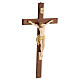 Dark ash wood crucifix with resin body 40 cm s3