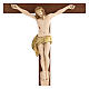 Crucifix bois frêne foncé corps résine 40 cm s2