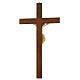 Crucifix bois frêne foncé corps résine 40 cm s4