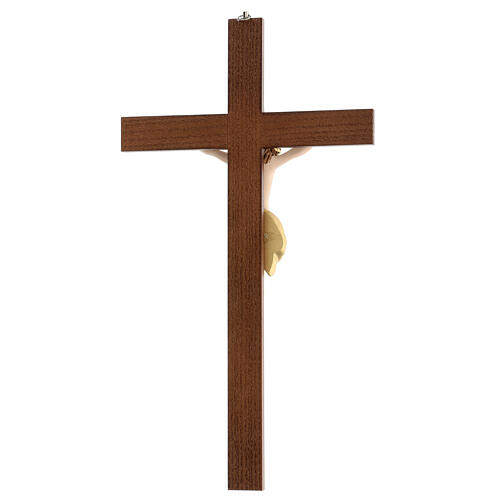 Crucifixo em madeira de freixo escuro com corpo em resina de 40 cm 4