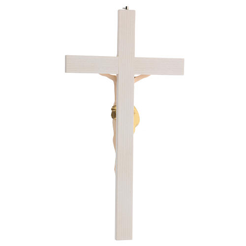 Crucifix of pale ash wood, resin body of Christ, 40 cm 4