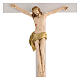 Crucifix bois frêne clair corps résine 40 cm s2