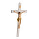 Crucifix bois frêne clair corps résine 40 cm s3
