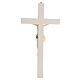 Crucifix bois frêne clair corps résine 40 cm s4