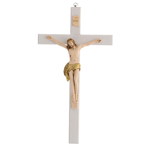 Crucifix light ash wood resin body 40 cm 1