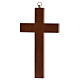 Wood crucifix with plexiglass inserts and metallic body of Christ 15 cm s3