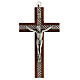 Wooden crucifix with Plexiglas inserts, metal body 15 cm s1