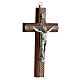 Wooden crucifix with Plexiglas inserts, metal body 15 cm s2