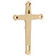 Cut-out wood crucifix with decorated inserts and metallic body of Christ 20 cm s3