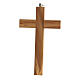 Olivewood crucifix, 12 cm, metallic body of Christ s3
