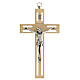 Crucifix in wood with metal body open 15 cm s1