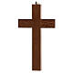Wood crucifix, metallic body of Christ, 15 cm s3