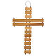Crucifix bois olivier prière Je crois en Dieu ITA 40 cm s5