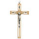 Kruzifix aus gelochtem Holz mit Christuskőrper aus Metall, 20 cm s1