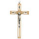 Crocifisso legno forato corpo metallo 20 cm  s1