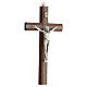 Krucyfiks drewniany, wstawki pleksiglas, Ciało Chrystusa metalowe, 20 cm s2