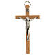 Holzkreuz mit Christuskőrper aus Metall, 11 cm s1