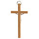 Holzkreuz mit Christuskőrper aus Metall, 11 cm s3