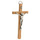 Croce legno corpo metallo 11 cm  s2