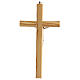 Wall crucifix in olive wood with metal Christ body 20 cm s3