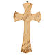Crucifix bois olivier 20 cm corps Christ métal s3