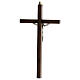Walnut crucifix, metal body of Christ, 16 cm s3